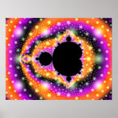 Poster Fractal Mandelbrot Orange Rose (Devant)