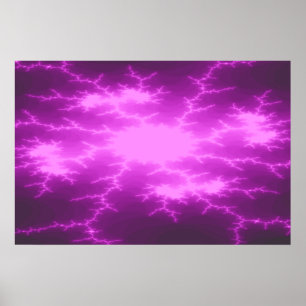 Poster Fractal Mega Lightning