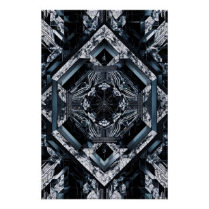 Poster Fractal moderne : Multi Planaire Nexus HD-76