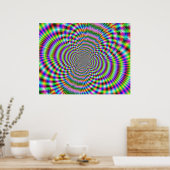 Poster Fractal Optical Illusion 2 (Cuisine)