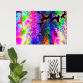 Poster Fractal Tie Dye (Bureau à domicile)