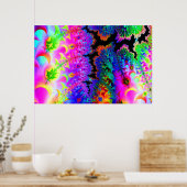 Poster Fractal Tie Dye (Cuisine)