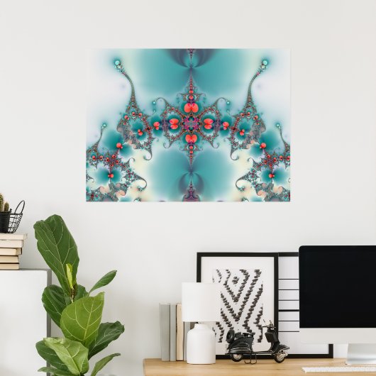 Poster Fractale 3017 (Bureau à domicile)