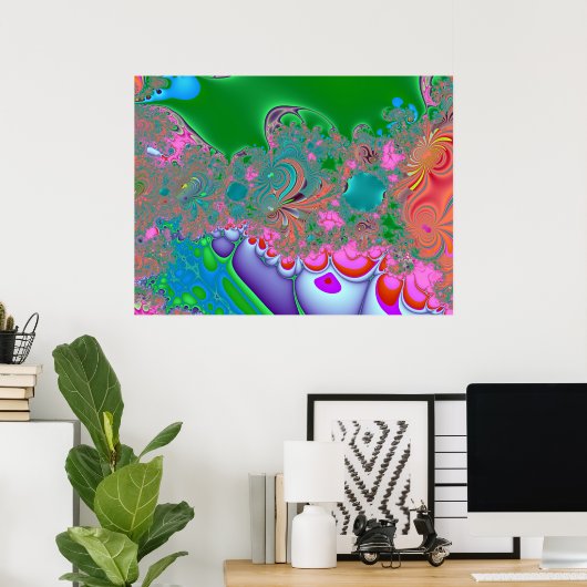 Poster Fractale 3052 (Bureau à domicile)