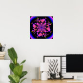 Poster fractale à la lumière noire (Bureau à domicile)