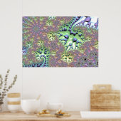 Poster Fractale arc-en-ciel brillant (Cuisine)