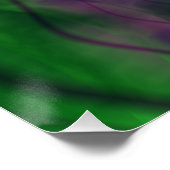 Poster Fractale avec spirale verte et violette (Coin)