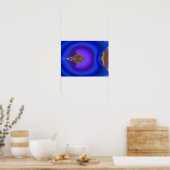 Poster Fractale bleu profond (Cuisine)