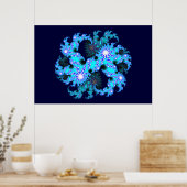 Poster fractale bleue (Cuisine)