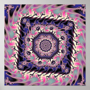 Poster Fractale carré de Mandelbrot