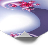 Poster Fractale de fleur blanche (Coin)