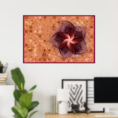 Poster Fractale de fleur de cuivre (Bureau à domicile)