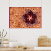 Poster Fractale de fleur de cuivre (Cuisine)
