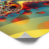 Poster Fractale de fleur de galaxie (Coin)
