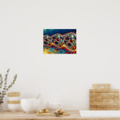 Poster Fractale de fleur de galaxie (Cuisine)