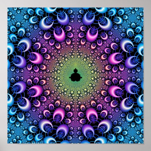 Poster Fractale de Mandelbrot à cerceaux (Devant)