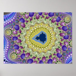 Poster Fractale de Mandelbrot de la vallée de l'éléphant