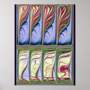 Poster Fractale de réservoir de poissons