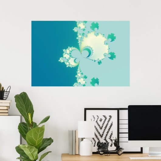 Poster Fractale des champignons (Bureau à domicile)