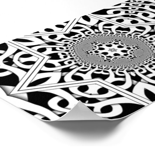 Poster fractale désaturée (Coin)