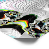 Poster Fractale en spirale psychédélique colorée abstrait (Coin)