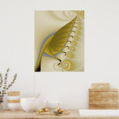 Poster Fractale feuille d'or (Cuisine)