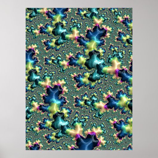 Poster Fractale funky (Devant)