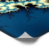 Poster Fractale Mandelbrot bleue (Coin)