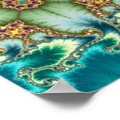 Poster Fractale Mandelbrot bleue (Coin)