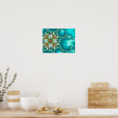 Poster Fractale Mandelbrot bleue (Cuisine)