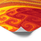 Poster Fractale orange kaléidoscopique (Coin)