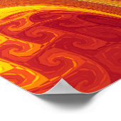 Poster Fractale orange kaléidoscopique (Coin)