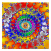 Poster Fractale psychédélique (Devant)