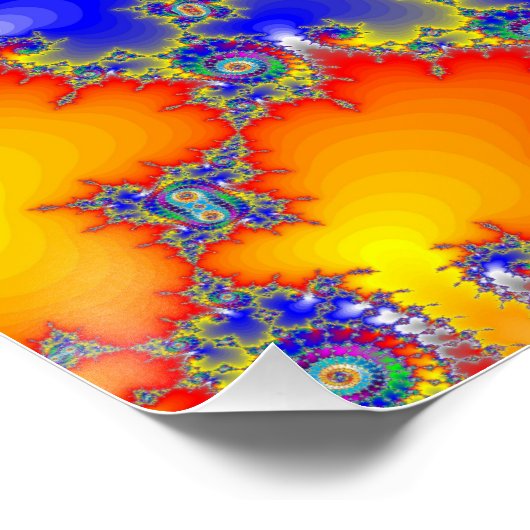 Poster Fractale psychédélique (Coin)