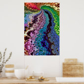 Poster Fractale psychédélique colorée (Cuisine)