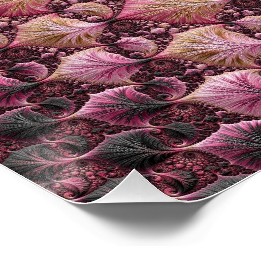 Poster Fractale rose (Coin)