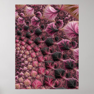 Poster Fractale rose