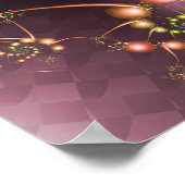 Poster Fractale rose brillant (Coin)