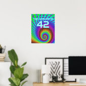 Poster Fractale spirale Abstraite + disant (Bureau à domicile)