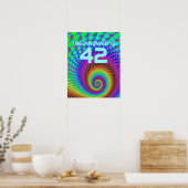 Poster Fractale spirale Abstraite + disant (Cuisine)