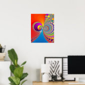 Poster Fractale spirale colorée (Bureau à domicile)