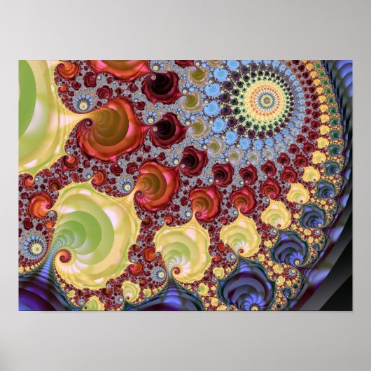 Poster fractale spirale de Mandelbrot (Devant)