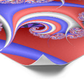 Poster Fractale spirale patriotique (Coin)