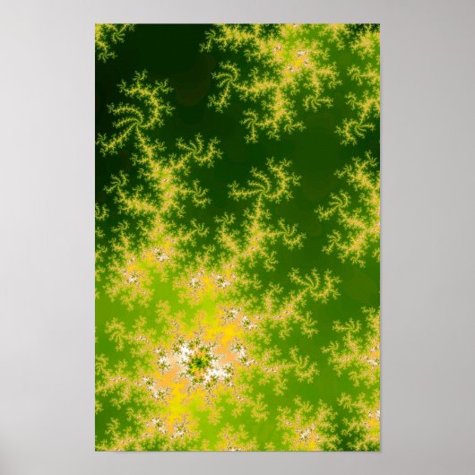 Poster Fractale verte brillante (Devant)