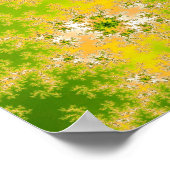 Poster Fractale verte brillante (Coin)