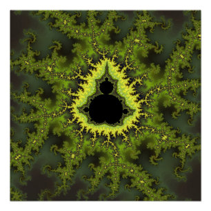 Poster Fractale verte de Mandelbrot