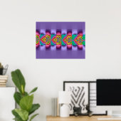 Poster Fractale violette décorative (Bureau à domicile)