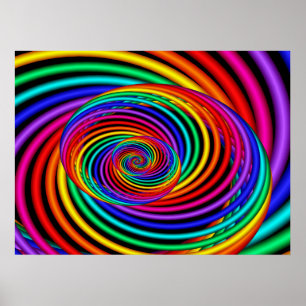 Poster fractionné arc-en-ciel