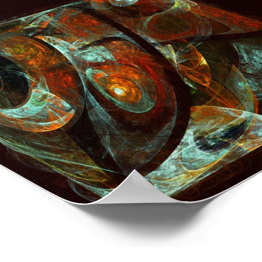 Poster Fractionner l'art Abstrait (Coin)