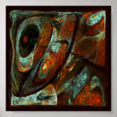 Poster Fractionner l'art Abstrait (Devant)